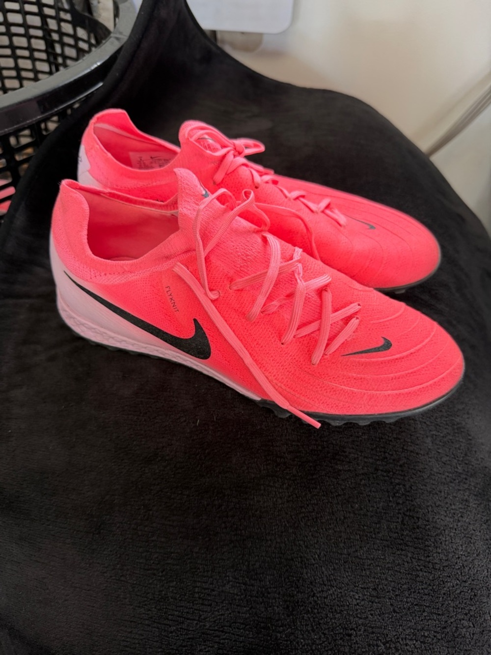 Nike Pink Soccer Turf Shoes with Black Swoosh